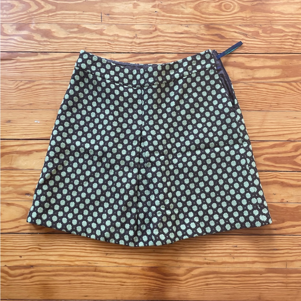 Boden brown polka dot mini skirt Sz 6 uk 10. As new.